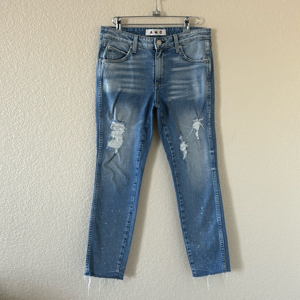 AMO “Stix Crop” Spin the Bottle Skinny Jeans Size 28